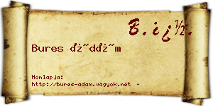 Bures Ádám névjegykártya
