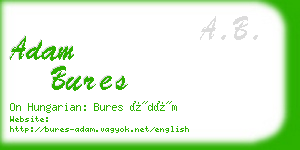 adam bures business card